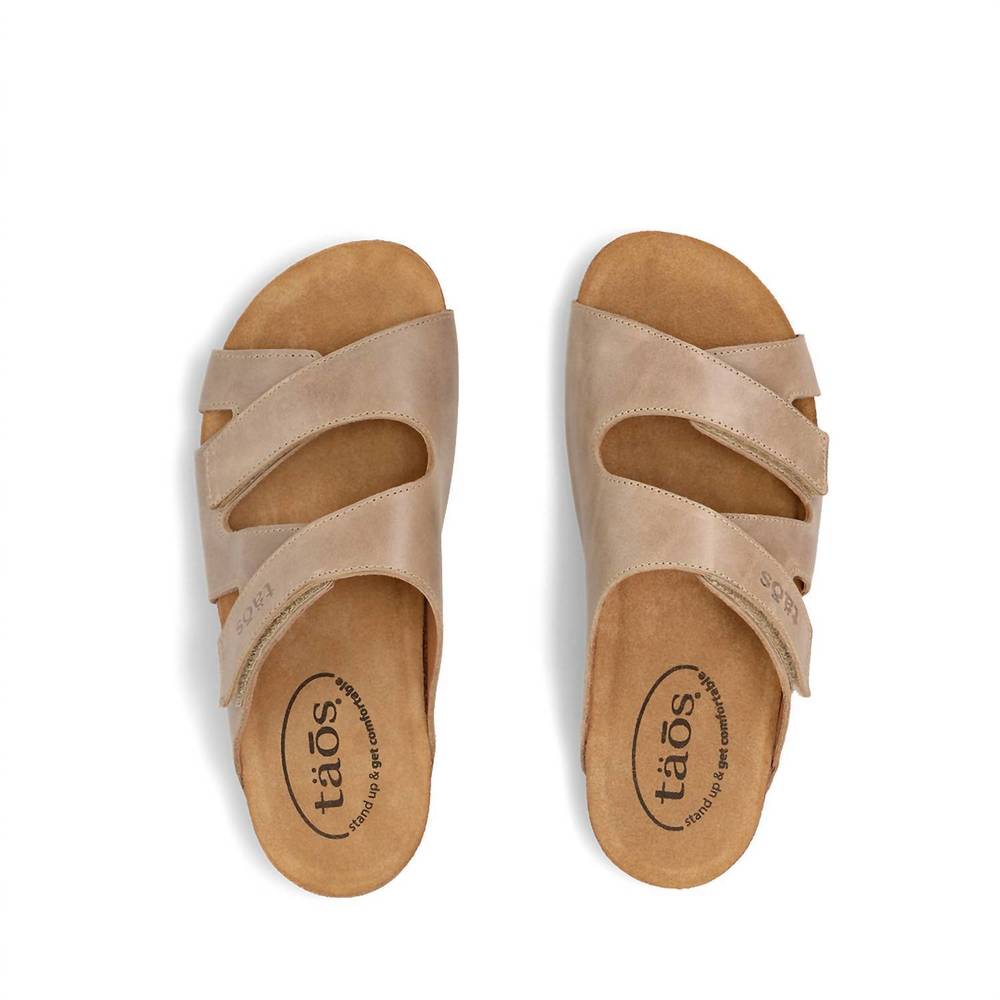NEW TAOS women's casita open back sandal in stone - Picture 3 of 4